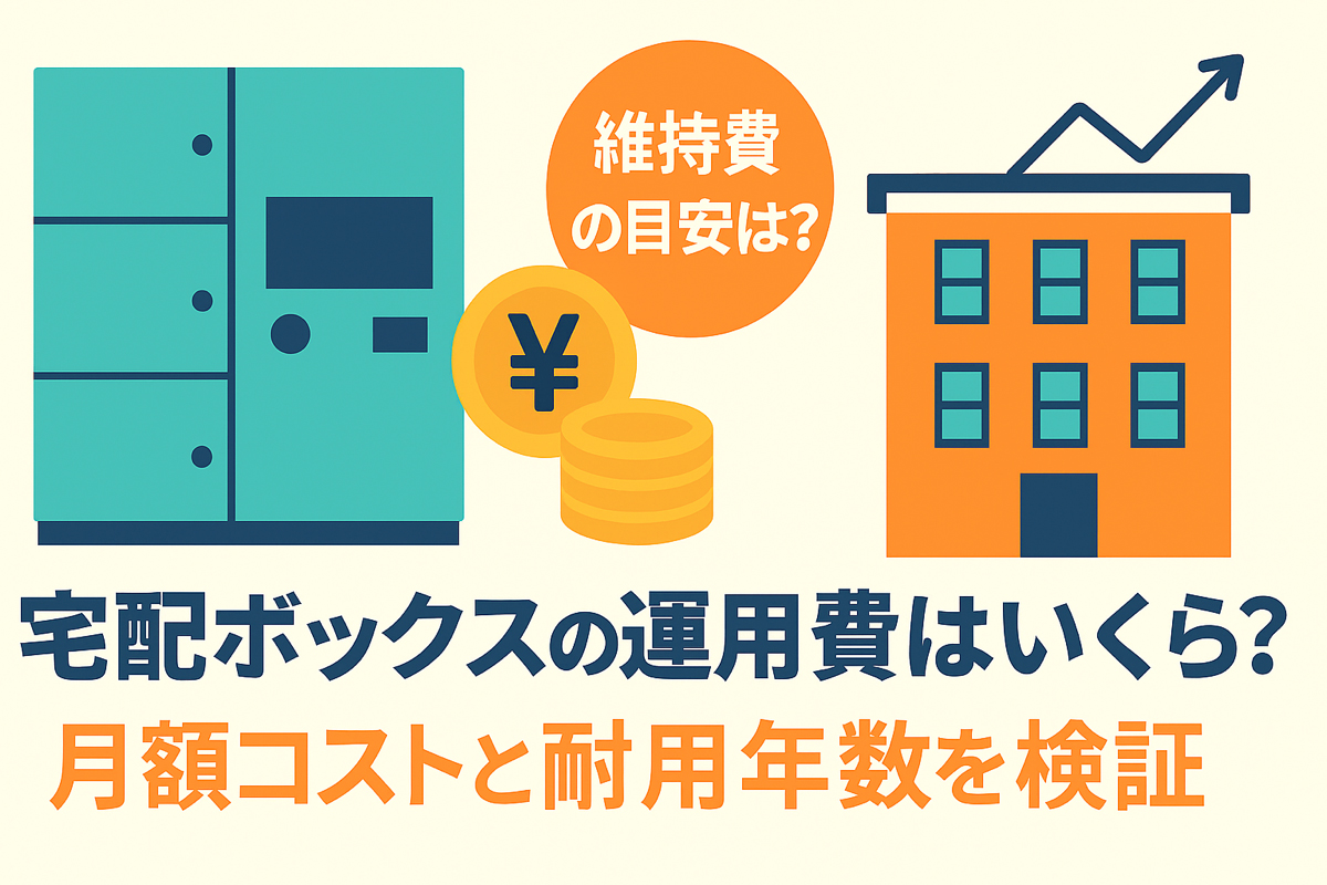 宅配ボックスの運用費はいくら？月額コストと耐用年数を検証