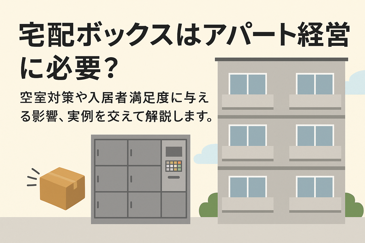 アパートに宅配ボックスは必要？【結論→空室対策に効果大】