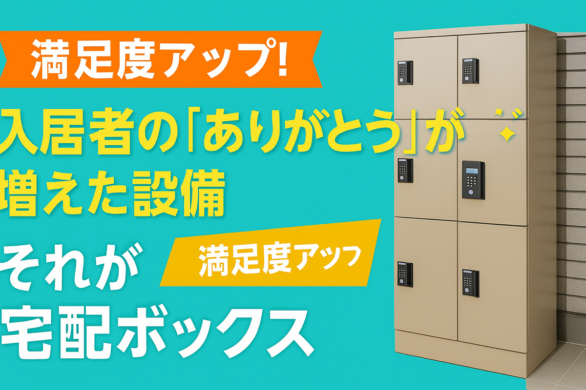 入居者の「ありがとう」が増えた設備、それが宅配ボックス