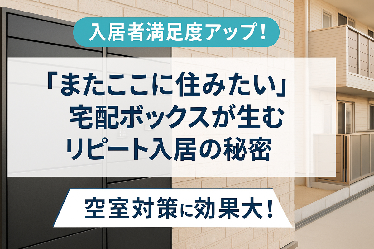 「またここに住みたい」宅配ボックスが生むリピート入居の秘密