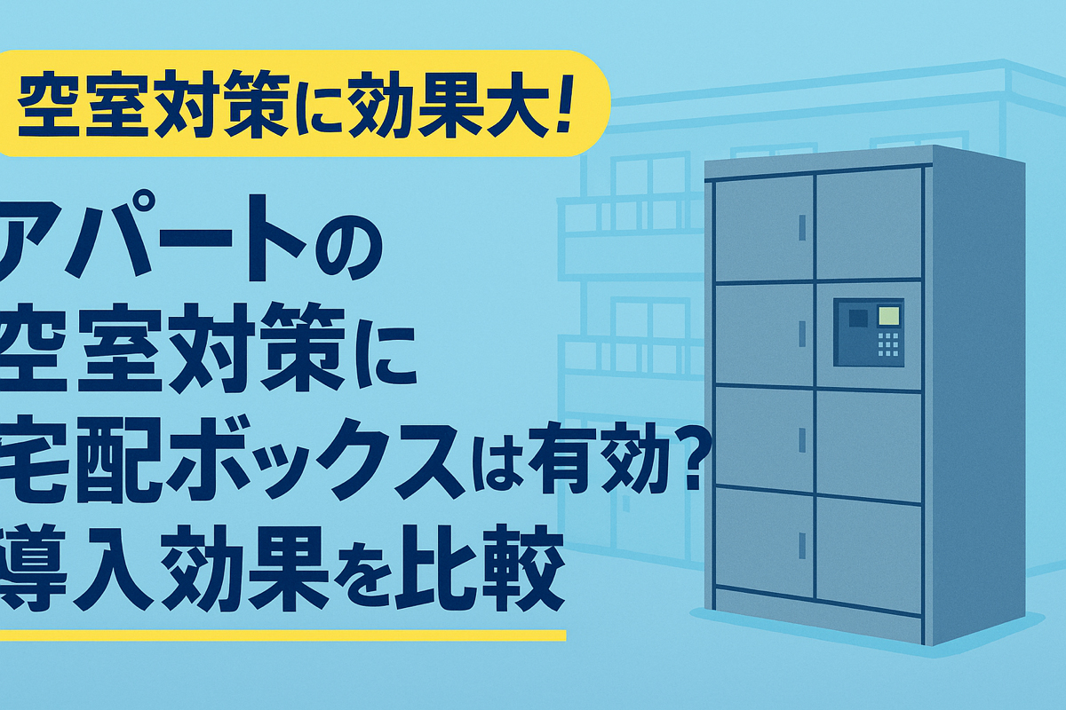 アパートの空室対策に宅配ボックスは有効？導入効果を比較
