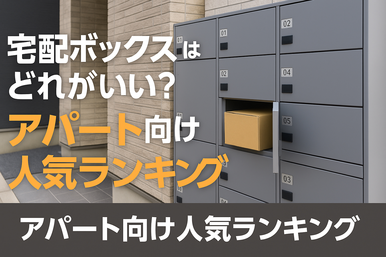 宅配ボックスはどれがいい？アパート向け人気ランキング