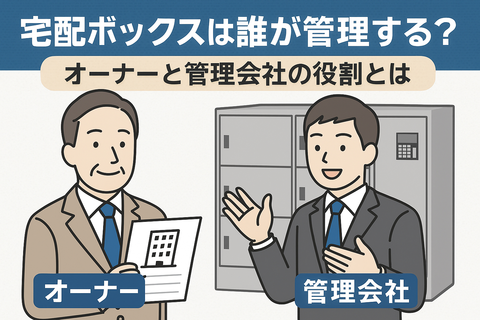 宅配ボックスは誰が管理する？オーナーと管理会社の役割とは