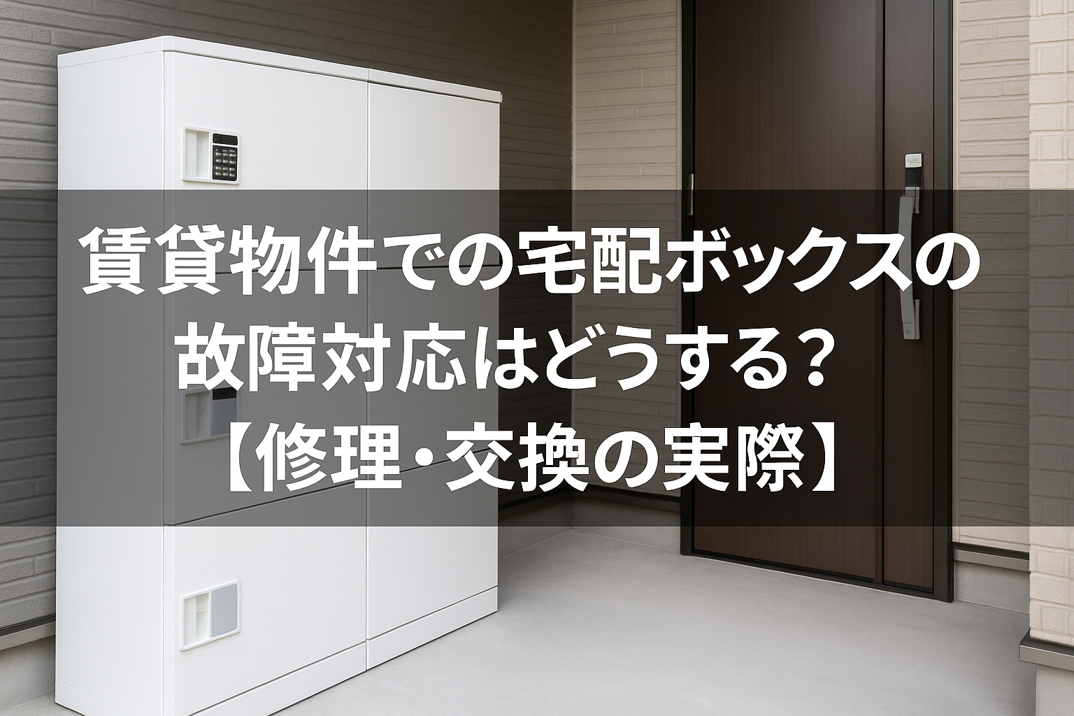 賃貸物件での宅配ボックスの故障対応はどうする？【修理・交換の実際】