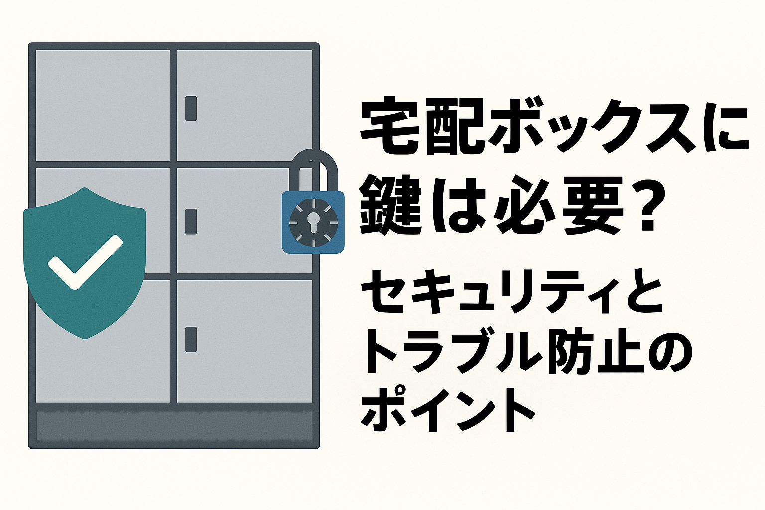 宅配ボックスに鍵は必要？セキュリティとトラブル防止のポイント