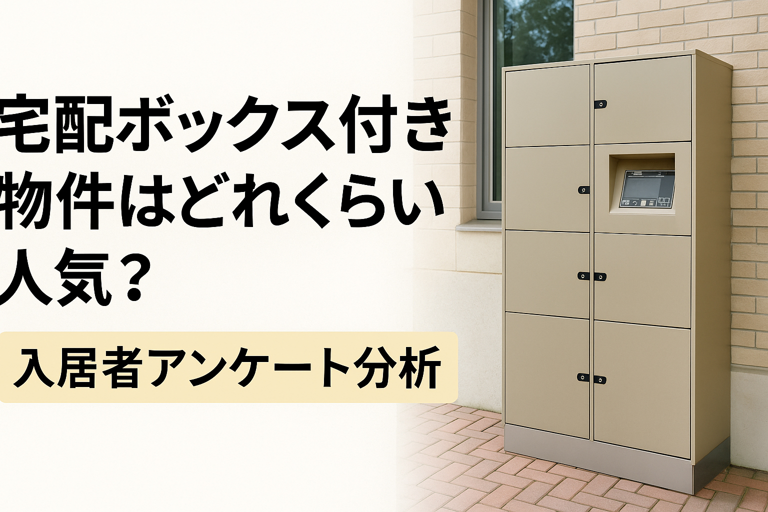 宅配ボックス付き物件はどれくらい人気？【入居者アンケート分析】