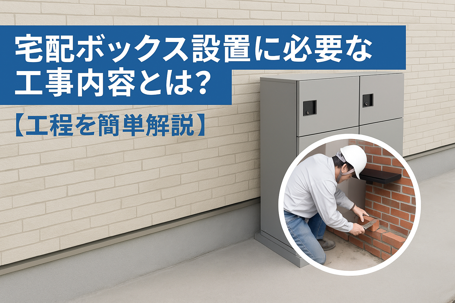 宅配ボックス設置に必要な工事内容とは？【工程を簡単解説】