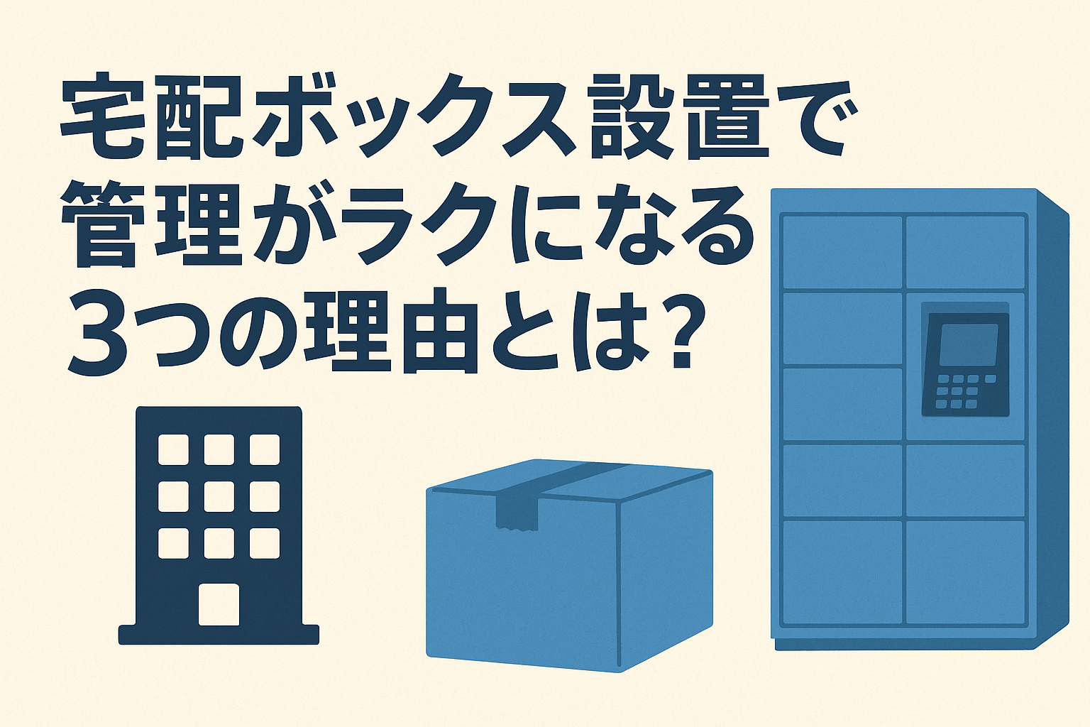 宅配ボックス設置で管理がラクになる3つの理由とは？