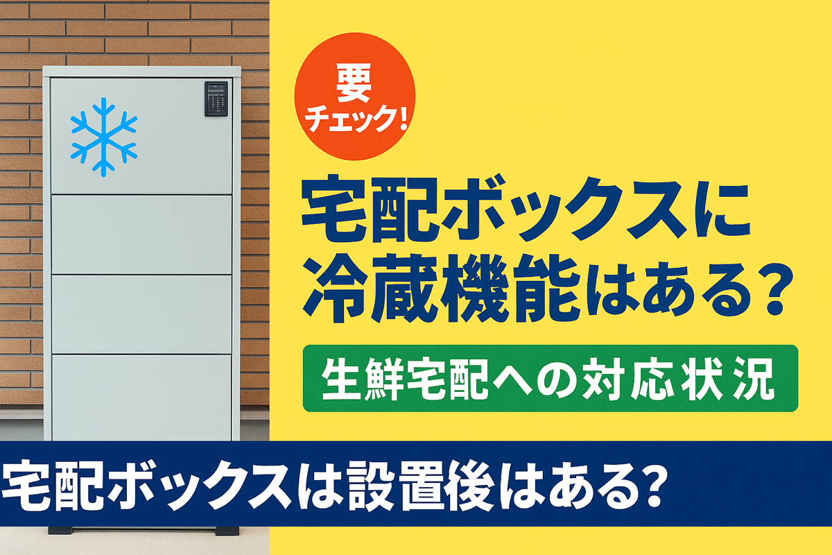 宅配ボックスに冷蔵機能はある？生鮮宅配への対応状況