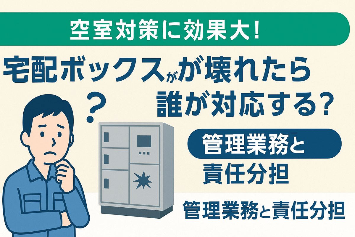 宅配ボックスが壊れたら誰が対応する？管理業務と責任分担