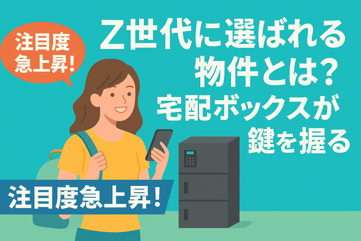 Z世代に選ばれる物件とは？宅配ボックスが鍵を握る