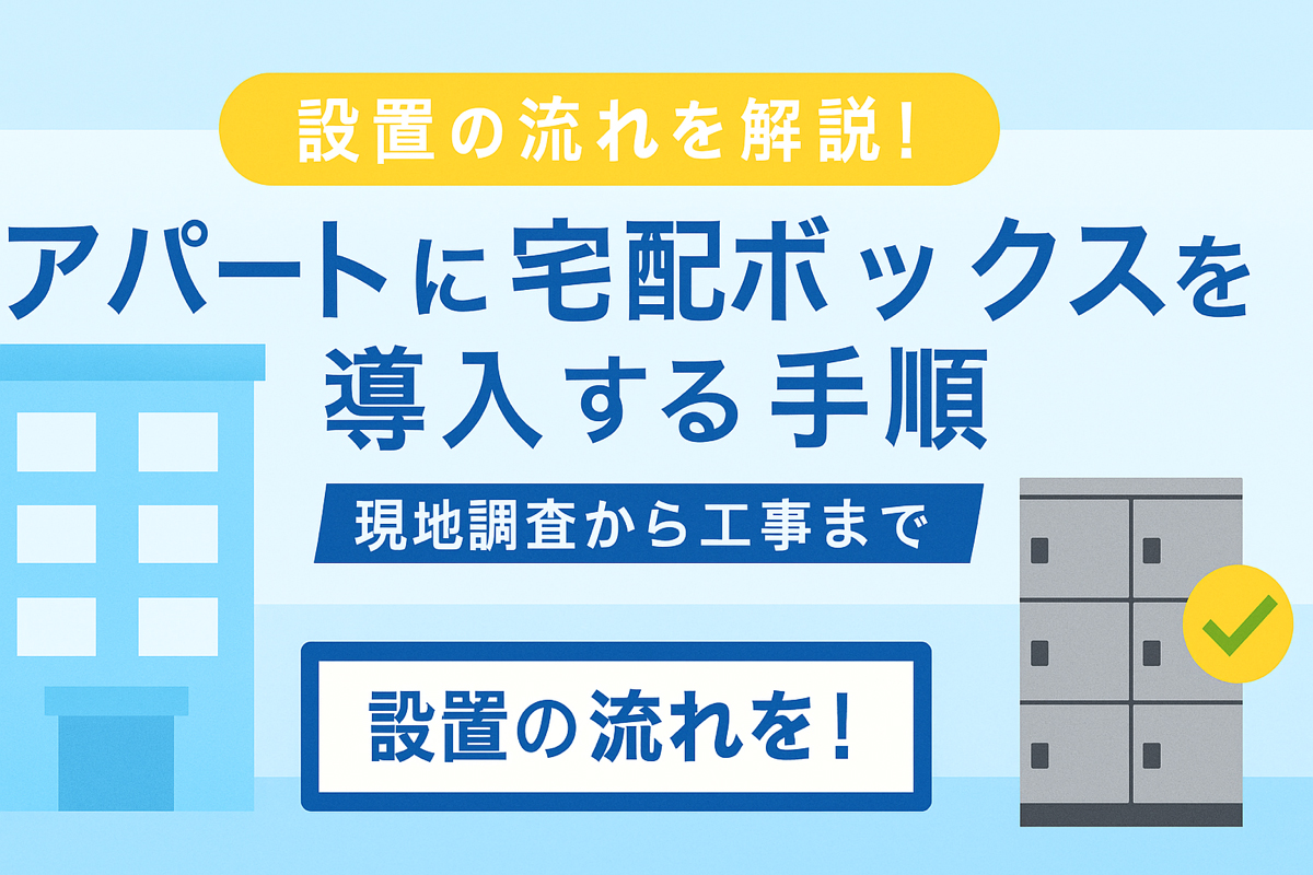 アパートに宅配ボックスを導入する手順｜現地調査から工事まで