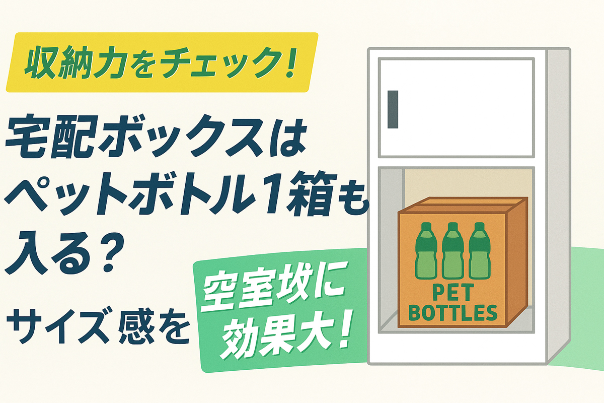 宅配ボックスはペットボトル1箱も入る？サイズ感を検証