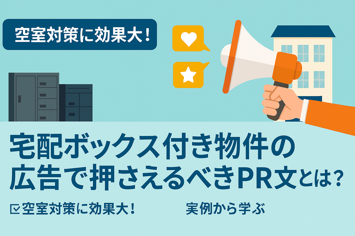 宅配ボックス付き物件の広告で押さえるべきPR文とは？