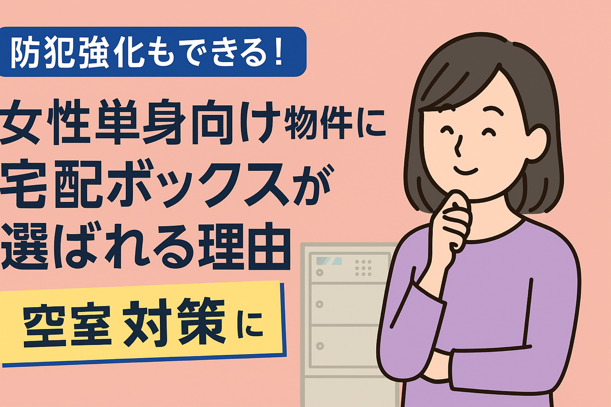 防犯強化もできる！女性単身向け物件に宅配ボックスが選ばれる理由