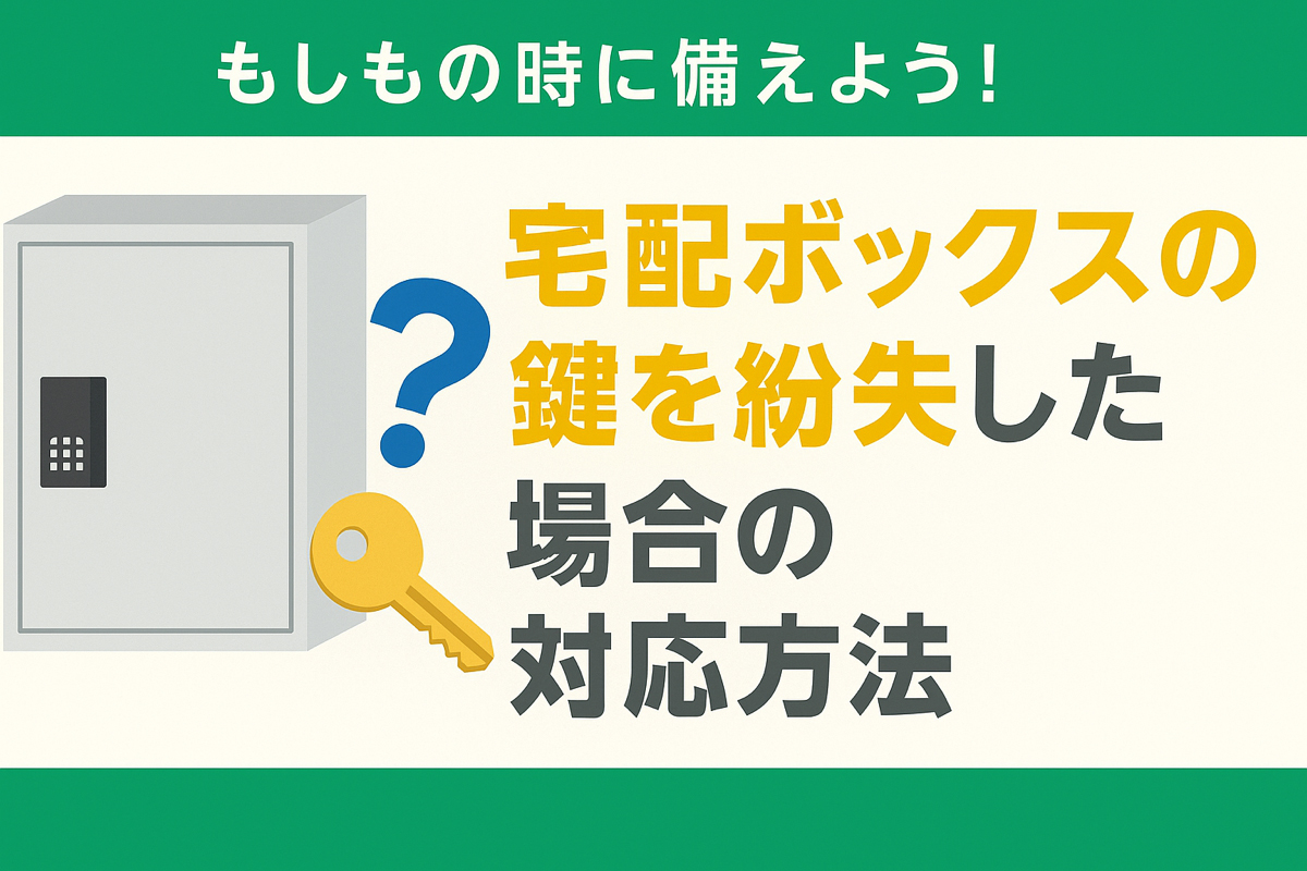 宅配ボックスの鍵を紛失した場合の対応方法