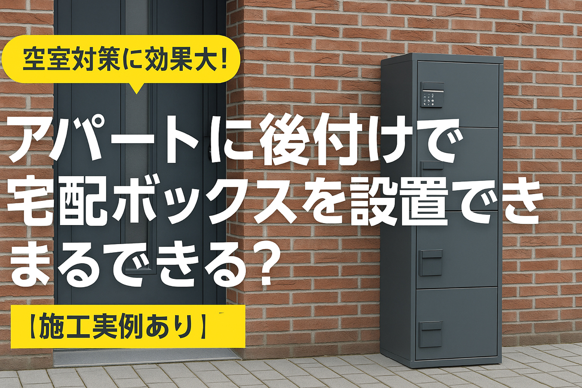 アパートに後付けで宅配ボックスを設置できる？【施工実例あり】